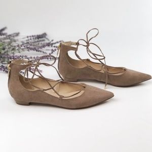 Tan Suede Flats